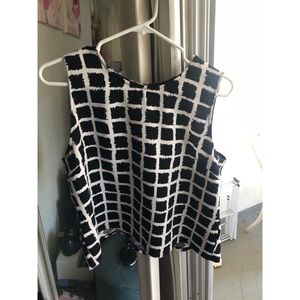 Forever 21 black and white tank top